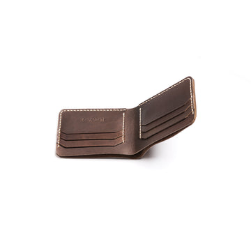 Titan - Bifold Hand-Stitched Wallet - Dark Brown