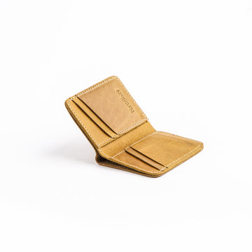 Slender - Bifold Pocket Size Slim Wallet - Camel Yellow